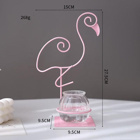 2 Pack Flamingo Iron Flower Ware