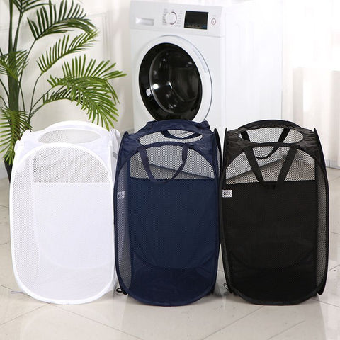Foldable Laundry Hamper White 01