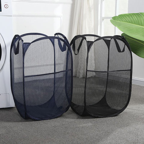 Foldable Laundry Hamper Navy blue 02
