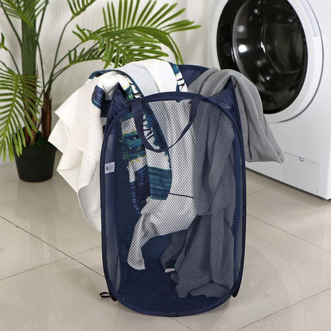 Foldable Laundry Hamper Black 02