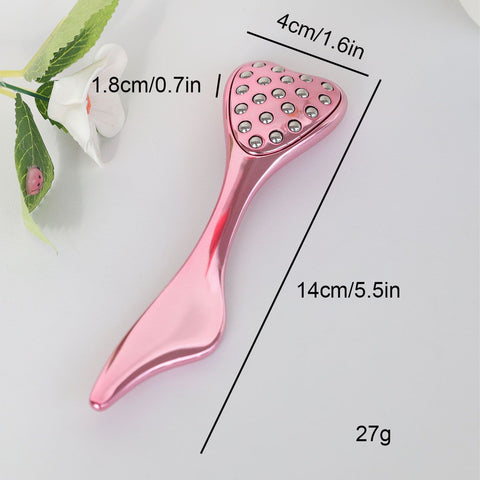 304 Stainless Steel Heart Shaped Roller Ball Massager: Face Lifting and Eye Soothing, Body Scraping and Relaxation, Lightweight and Portable, One Tool for Skincare and Body Care(silver)