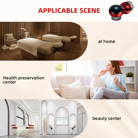 Smart Cupping Massager: Wireless & Portable/One-Button Pressure Release/12-Level Red Light Heat Therapy, Detachable & Easy to Clean, Full-Body Applicable for Circulation Boost, Revitalize Your Body and Mind at Home or On the Go,black