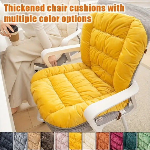 Winter Thick Fleece Seat & Back Cushion Set - 90cm Sofa Office Chair Warmer (ORANGE)
