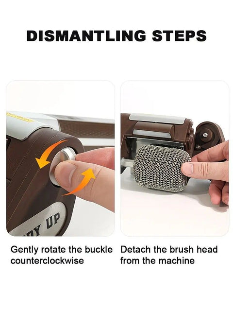 LED-lit electric barbecue brush, rechargeable rotating cleaning, instantly cleans the grill after backyard BBQ, lazy cleaning essential.(gold)