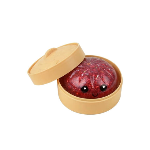 Simulated Smiley Steamed Bun Squishy Toy, Cute Stress Relief Plaything, Soft Slow-Rebound Texture, Adorable Desktop Decor（Golden pinching）