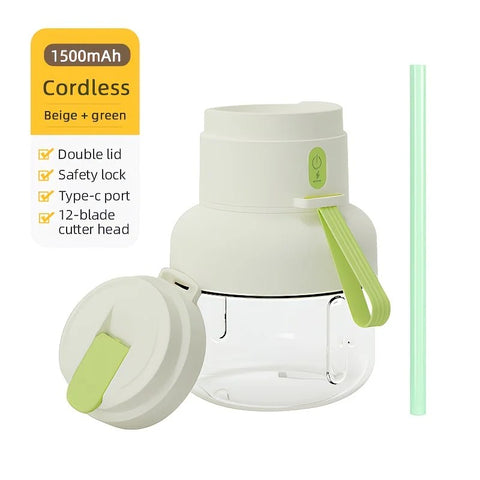 Portable multifunctional large-capacity tumbler, featuring powerful performance for juicing, baby food, and ice crushing. Perfect for home, outdoor, and fitness use, offering fresh and healthy beverages anytime, anywhere.orange