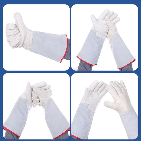 Thermal Leather Freezer Work Gloves – Thinsulate Lined, Kevlar Reinforced Cold Store & Outdoor Winter Safety Gloves(40CM/15.75IN)
