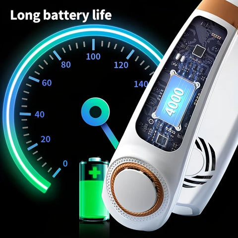 New Neck Hanging Fan Portable Mini USB Fan Personal Cooling Turbine Small Charging Quiet Lazy-Friendly.Black