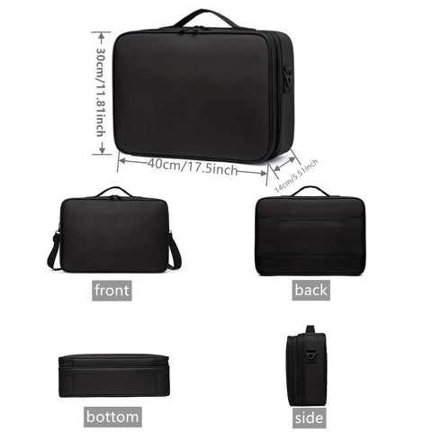 Professional Makeup Case: Flexible Zoning, Triple-tier Capacity, Your Hassle-free Travel Storage Partner.