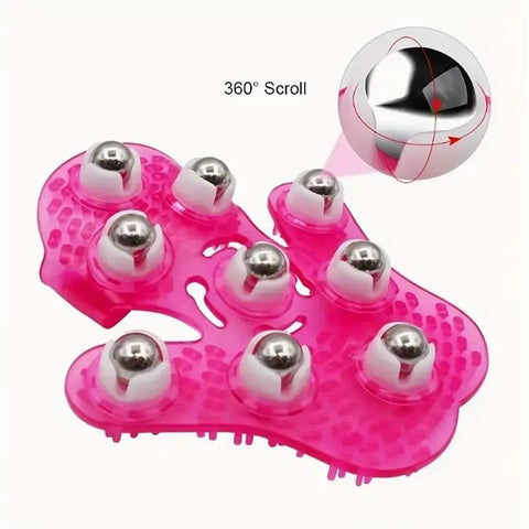 "Palm Nine-Ball Massager" – One Roll Relieves Fatigue, Full Relaxation for Neck, Shoulders, Legs and Feet. Take It Anywhere at Home or Work. A New Essential for Healthy Living.(BLUE)