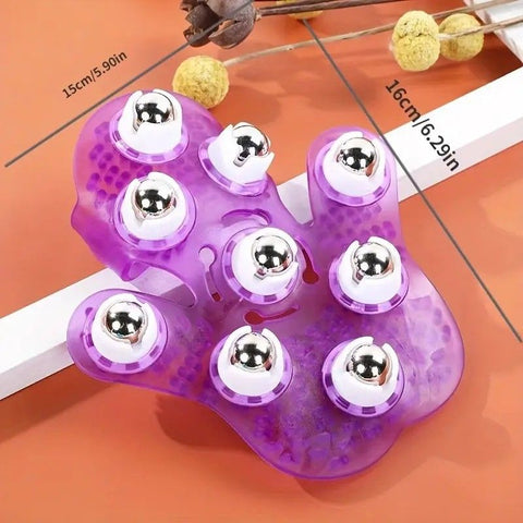 "Palm Nine-Ball Massager" – One Roll Relieves Fatigue, Full Relaxation for Neck, Shoulders, Legs and Feet. Take It Anywhere at Home or Work. A New Essential for Healthy Living.(BLUE)