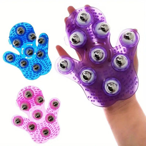 "Palm Nine-Ball Massager" – One Roll Relieves Fatigue, Full Relaxation for Neck, Shoulders, Legs and Feet. Take It Anywhere at Home or Work. A New Essential for Healthy Living.(purple)