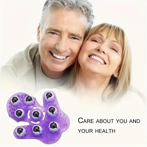 "Palm Nine-Ball Massager" – One Roll Relieves Fatigue, Full Relaxation for Neck, Shoulders, Legs and Feet. Take It Anywhere at Home or Work. A New Essential for Healthy Living.(purple)