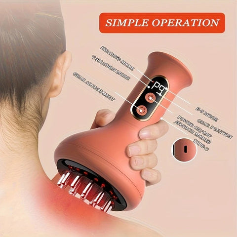 Smart Lymphatic and Back Massager, featuring deep tissue massage and portable design. Powered by USB with a modern aesthetic, it's a perfect holiday health gift for loved ones.