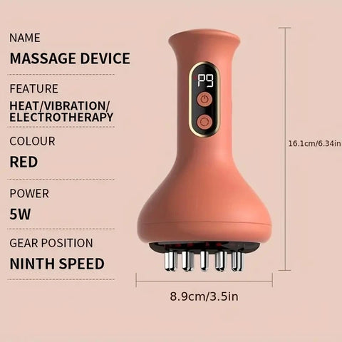 Smart Lymphatic and Back Massager, featuring deep tissue massage and portable design. Powered by USB with a modern aesthetic, it's a perfect holiday health gift for loved ones.
