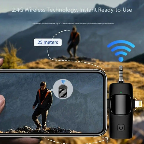 2.4G Wireless Lavalier Microphone: Multi - person, Full - scenario Audio, 25m HD Noise - reduction