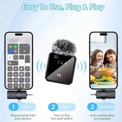 2.4G Wireless Lavalier Microphone: Multi - person, Full - scenario Audio, 25m HD Noise - reduction