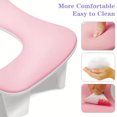 BLACK This handheld nail care device integrates a U-shaped pillow and comes with a portable detachable stand. Designed with an inclined PU material and a sturdy base, it is crafted for both comfort and portability.