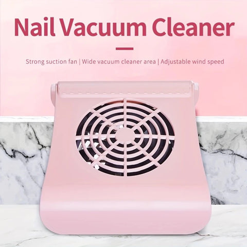 Nail Dust Collector: USB-Powered, Strong Suction, One-Touch Operation, Say Goodbye to Dust Troubles.PINK