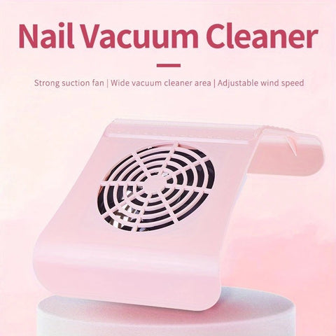 Nail Dust Collector: USB-Powered, Strong Suction, One-Touch Operation, Say Goodbye to Dust Troubles.WHITE