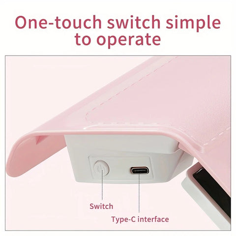 Nail Dust Collector: USB-Powered, Strong Suction, One-Touch Operation, Say Goodbye to Dust Troubles.WHITE