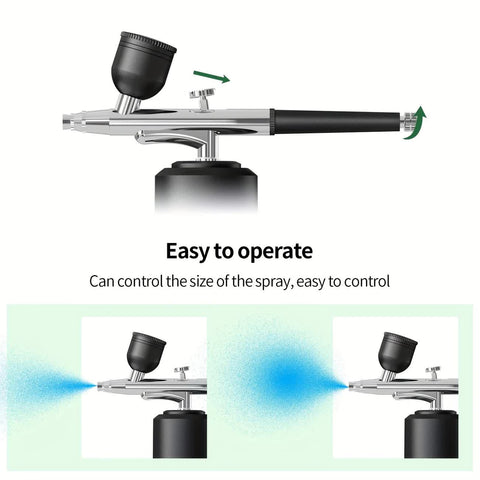 Black Portable Wireless Airbrush Kit, Versatile for Nail Art, Painting, Makeup, and Model Making