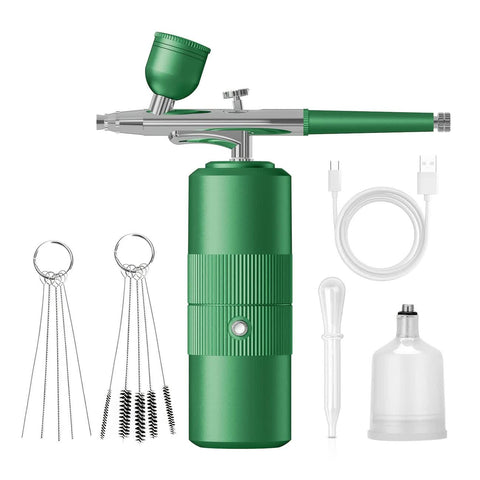 Pink Portable Wireless Airbrush Kit, Versatile for Nail Art, Painting, Makeup, and Model Making