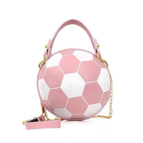 Soccer Theme Ladies Handbag, PU Material, Hand Carry Shoulder Crossbody Three Ways, Daily Outing Versatile Fashion(black)