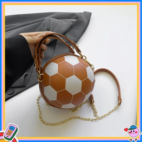 Soccer Theme Ladies Handbag, PU Material, Hand Carry Shoulder Crossbody Three Ways, Daily Outing Versatile Fashion(green)