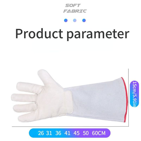 Thermal Leather Freezer Work Gloves – Thinsulate Lined, Kevlar Reinforced Cold Store & Outdoor Winter Safety Gloves(31cm/12.2in)