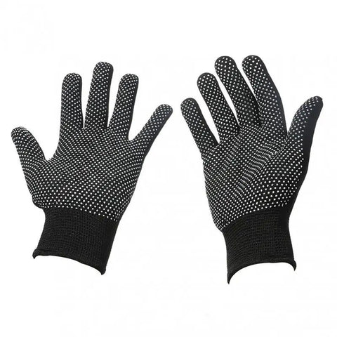 10 pairs Nylon Dot Grip Work Gloves – 13-Gauge PVC Dots Safety Gloves for Construction, Electrical & Handling, Breathable Knit, Non-Slip(grey)