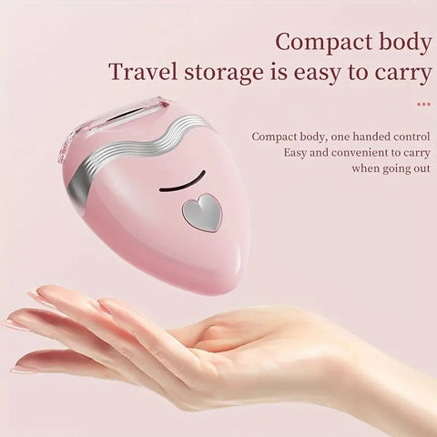 WHITE  3-in-1 Women's Electric Hair Remover, suitable for both dry and wet use. Designed for bikini, eyebrows, face, and underarms. Portable, rechargeable, cordless, gentle yet effective.