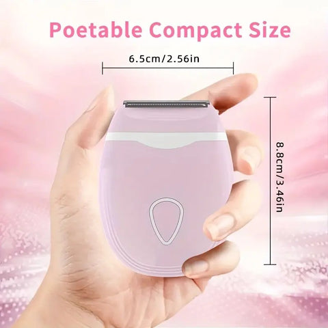 GREEN  Women's Electric Hair Remover, Portable Shaver, suitable for bikini line, legs, and underarms, with detachable blade head.