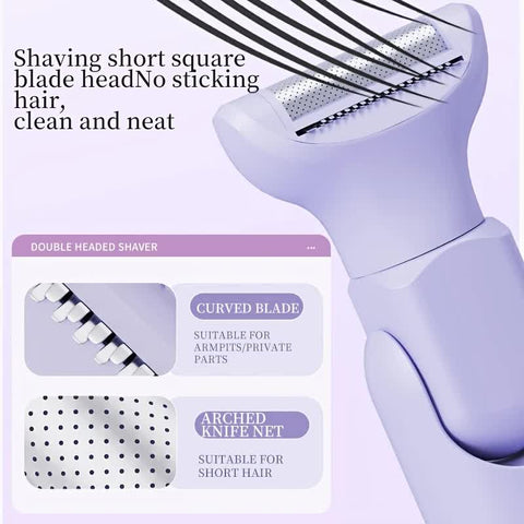 purple Women's Whole Body Electric Hair Removal Device, Painless Hair Removal, Type-C Fast Charging