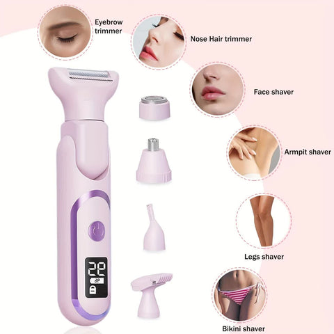 purple Women's Whole Body Electric Hair Removal Device, Painless Hair Removal, Type-C Fast Charging