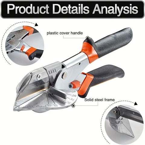 Multi-Angle Cutting Shear, Woodworking Precision Tool, 135-Degree Adjustable, Imported Steel, DIY & Trim Finishing Tool