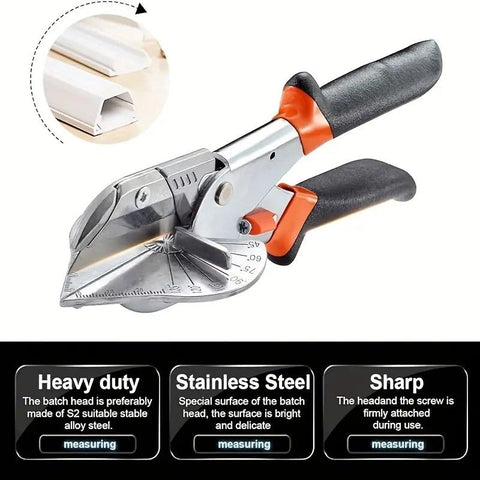 Multi-Angle Cutting Shear, Woodworking Precision Tool, 135-Degree Adjustable, Imported Steel, DIY & Trim Finishing Tool