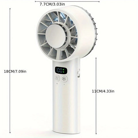 Hurricane Ice-Bag High-Speed Fan｜100-Speed Adjustable, Second-Level Cooling, Lightweight and Portable Summer Travel Essential.BLACK