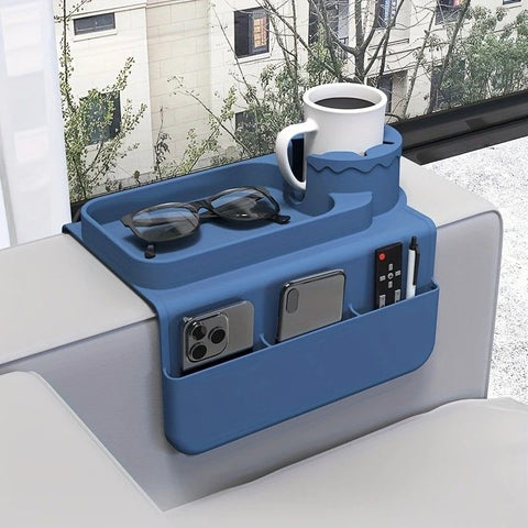 Sofa Cup Holder for Home & Dorm, Armrest Tray Multifunctional Creative Cup Rack, Perfect Thoughtful Holiday Gift for Family.grey