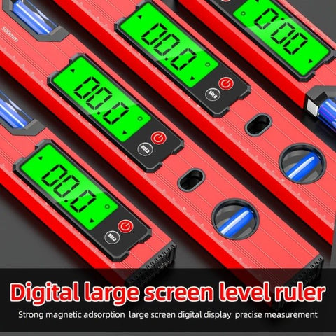 400mm Digital Level with Backlit LCD Display, Strong Magnetic Base, and Heavy-Duty Aluminum Alloy Material