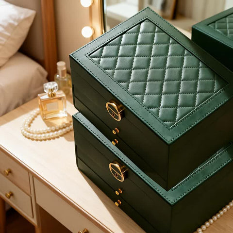 Pink Multi - layer Jewelry Storage Box: Velvet Lining, Three - layer Zoning, Double - drawer Storage for Accessories