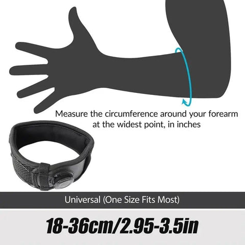 BOA Knob Elbow Brace | Adjustable Elastic Compression Support, Built-in Cushioning & Shock Absorption, Suitable for Baseball/Badminton/Tennis/Volleyball, Black Unisex