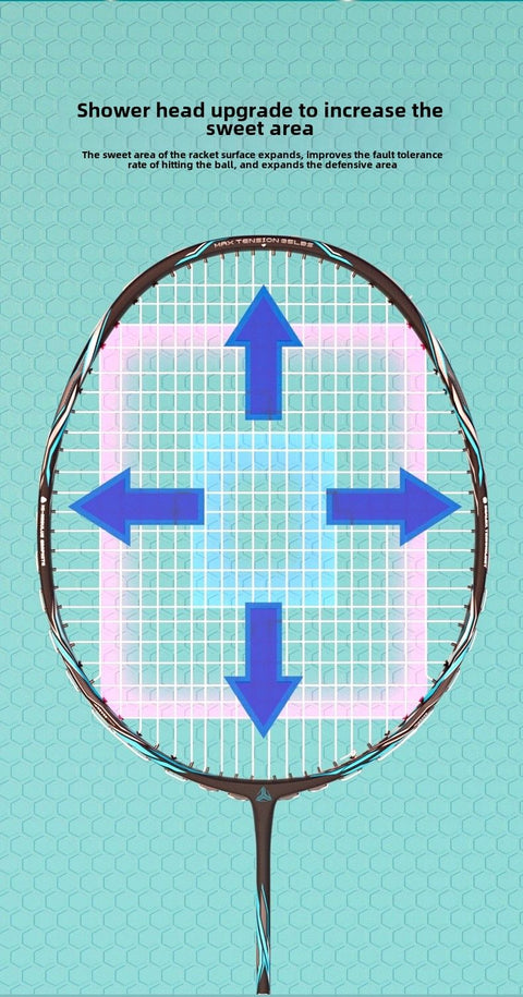 ESPER Explorer Fifth Generation Badminton Racket 58g 9U Full Carbon Fiber All-Around Fish Scale Shaft Double-Wall Inner Foaming Professional Match Training Racket(Phantom Ayabeni)