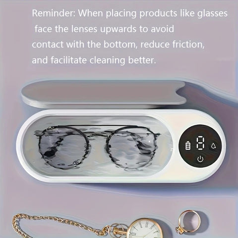 Smart Ultrasonic Cleaner: Renew Your Glasses and Jewelry with 360° Deep Cleaning