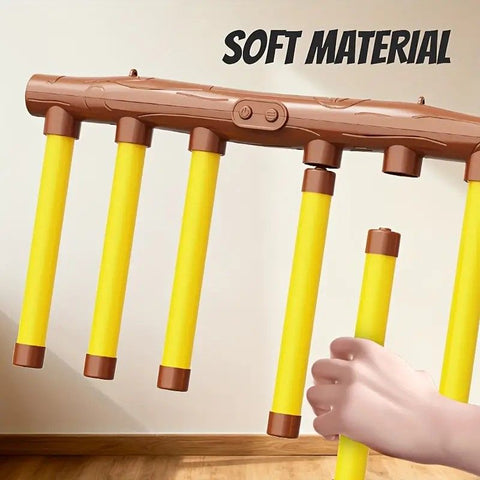 Smart Reaction Challenge Stick: Family Interactive Reflex Training Toy, Three Speed Adjustable, Hand-Eye Coordination and Focus Enhancement Tool(YELLOW)