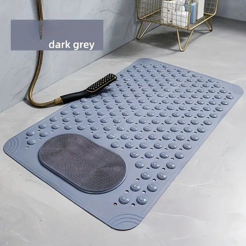 Anti-Slip Massage Shower Mat with Suction Cups Foot Spa Bathroom Mat(PINK)