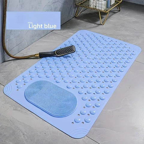 Anti-Slip Massage Shower Mat with Suction Cups Foot Spa Bathroom Mat(PINK)