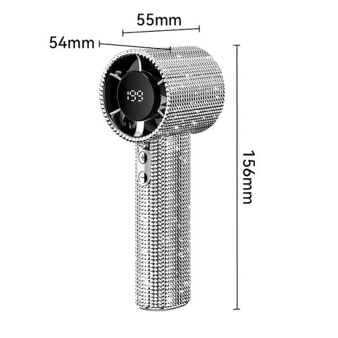 White Diamond /Diamond - style Handheld Mini Fan, Exquisite and Long - lasting Battery Life