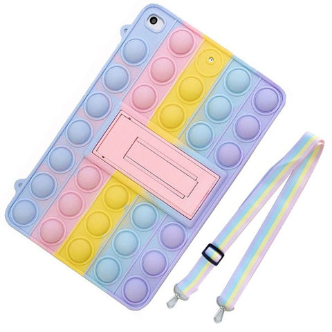 compatible with Tablet Case-Bear Head Color + Lanyard-IPAD mini 4_max