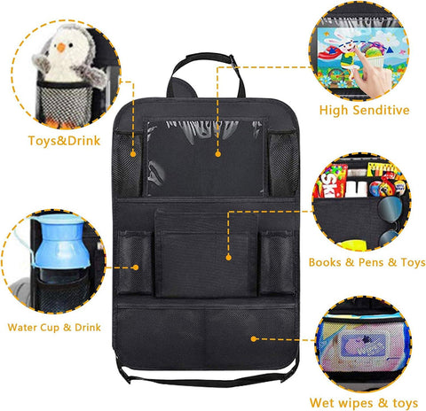 2-PACK Universal car back seat mobile/tablet multiple holders Black Black Black